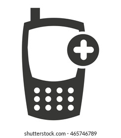 cellphone silhouette isolated icon vector illustration design