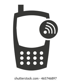 cellphone silhouette isolated icon vector illustration design
