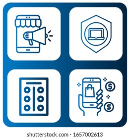 cellphone simple icons set. Contains such icons as Mobile, Laptop, Tablets, can be used for web, mobile and logo