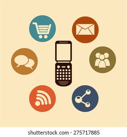 cellphone technology design, vector illustration eps10 graphic 