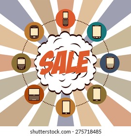 cellphone technology design, vector illustration eps10 graphic 