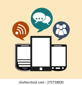 cellphone technology design, vector illustration eps10 graphic 