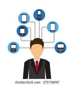 cellphone technology design, vector illustration eps10 graphic 