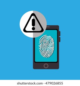 Cellphone with technology icon design