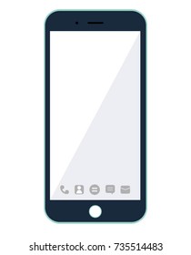 Cellphone template isolated front view vector illustration