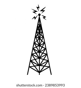 cellphone tower black colour design