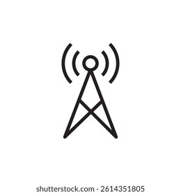 cellphone tower icon editable outline stroke vector eps