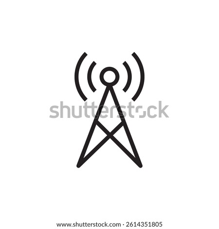 cellphone tower icon editable outline stroke vector eps