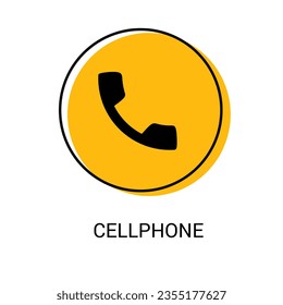 Cellphone vector. Cellphone icon illustration on white background. Stock vector.