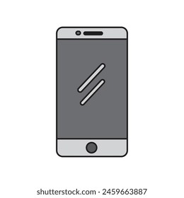 Icono del Vector del teléfono móvil sobre fondo blanco