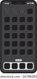 Ilustración vectorial de telefonía móvil para la comunicación digital