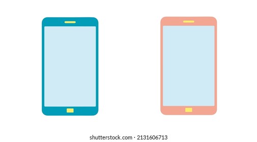 Ilustración vectorial de teléfono móvil. Ilustración vectorial moderna del teléfono inteligente. Teléfono móvil, icono de smartphone.
