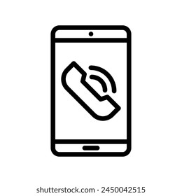 cellphone vector line icon symbol