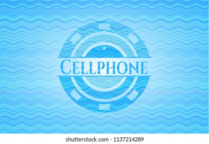 Cellphone water wavec oncept emblem.