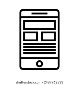 Cellphone web layout icon illustrated in vector