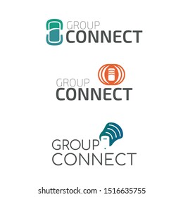 cellphone wifi connect logo vector design