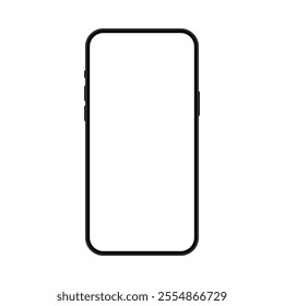 Cellphone without camera Mockup Illustration: A sleek, customizable smartphone design ideal for showcasing apps, branding, and digital products. Perfect for web, advertising, and promotional use.