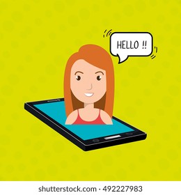cellphone woman speech speak