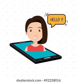 cellphone woman speech speak