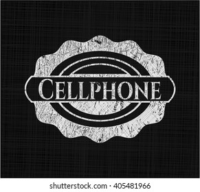 Cellphone written with chalkboard texture