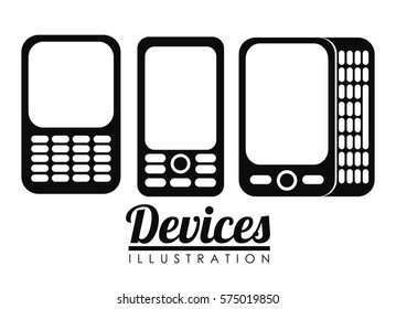 cellphones with buttons  icon image vector illustration design 