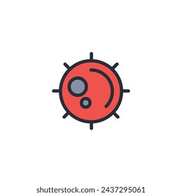 cells anatomy icon. vector.Editable stroke.linear style sign for use web design,logo.Symbol illustration.