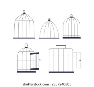 Cells Or Cages, Confinement For Birds, Made Of Wire Mesh Or Bars. Provides A Safe And Controlled Environment