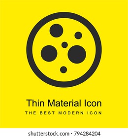 Cells in a circle bright yellow material minimal icon or logo design
