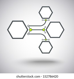Cells connected in a straight line and arc