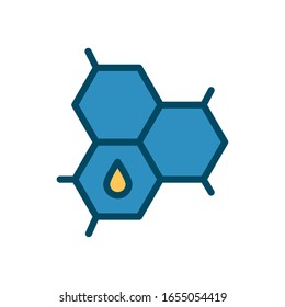 cells with drop line and fill style icon design, Oil industry Gas energy fuel technology power industrial production and petroleum theme Vector illustration