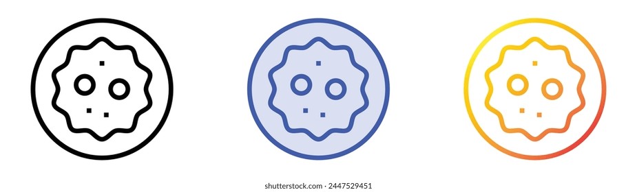 celdas. Diseño de estilo de relleno lineal, azul y degradado aislado sobre fondo blanco
