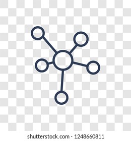 Cells icon. Trendy linear Cells logo concept on transparent background from Science collection