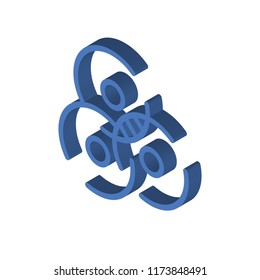 Cells isometric left top view 3D icon