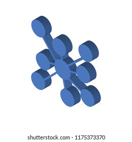 Cells isometric left top view 3D icon