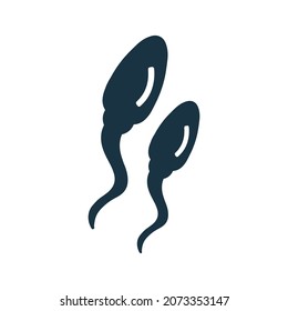 Celdas, reproducción, icono de esperma. Diseño vectorial simple editable aislado en un fondo blanco.