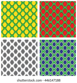 Cells.  Set of  geometrical ornament pattern.
