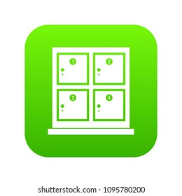 Cells for storage in the supermarket icon digital green for any design isolated on white vector illustration
