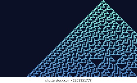 Cellular automaton pixel pattern background. Vector illustration for science, education, research and technology designs, presentations and banners.