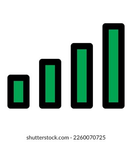 Zelluläre Bar-Symbol-Linie einzeln auf weißem Hintergrund. Schwarze flache Ikone im modernen Umriss-Stil. Lineares Symbol und bearbeitbarer Strich. Einfache und Pixel perfekte Strich-Vektorgrafik.