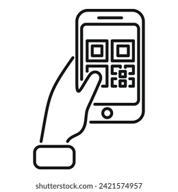 Cellular device icon outline vector. Symbol digital sign. Response quick