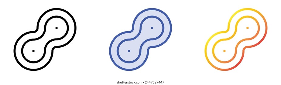 cellular division icon. Linear, Blue Fill and Gradient Style Design Isolated On White Background