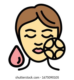 Cellular face lifting icon. Outline cellular face lifting vector icon for web design isolated on white background