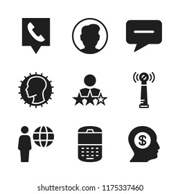 cellular icon. 9 cellular vector icons set. message, cellphone and antenna icons for web and design about cellular theme