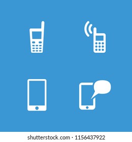 Cellular icon. collection of 4 cellular filled icons such as old phone, phone. editable cellular icons for web and mobile.