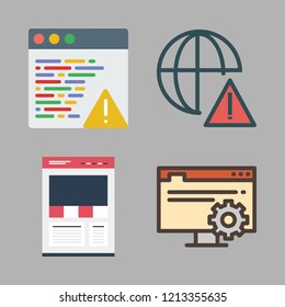 cellular icon set. vector set about notification and browser icons set.
