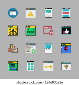 cellular icon set. vector set about browser icons set.