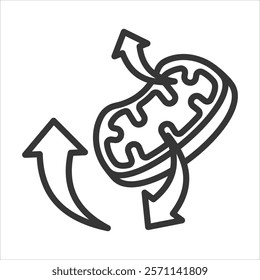 Cellular Metabolism Icon Vector Illustration Outline