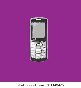 Cellular mobile phone graphic print