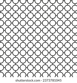 Cellular pattern with connected circles. Reticulated grid, mesh of circles. Vector illustration. EPS 10.