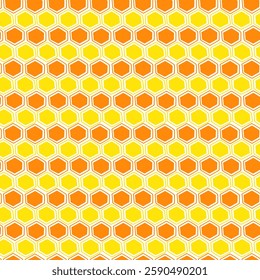 cellular pattern is yellow and orange. Bright honeycomb pattern outline and spot. Cellular wallpaper . Honey background . Seamless illustration for textiles and printing. flat illustration is diverse